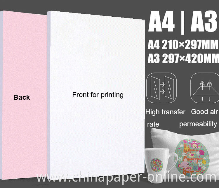 A4 Inkjet Light Wholesale Heat Transfer Paper for Polyester Fabric